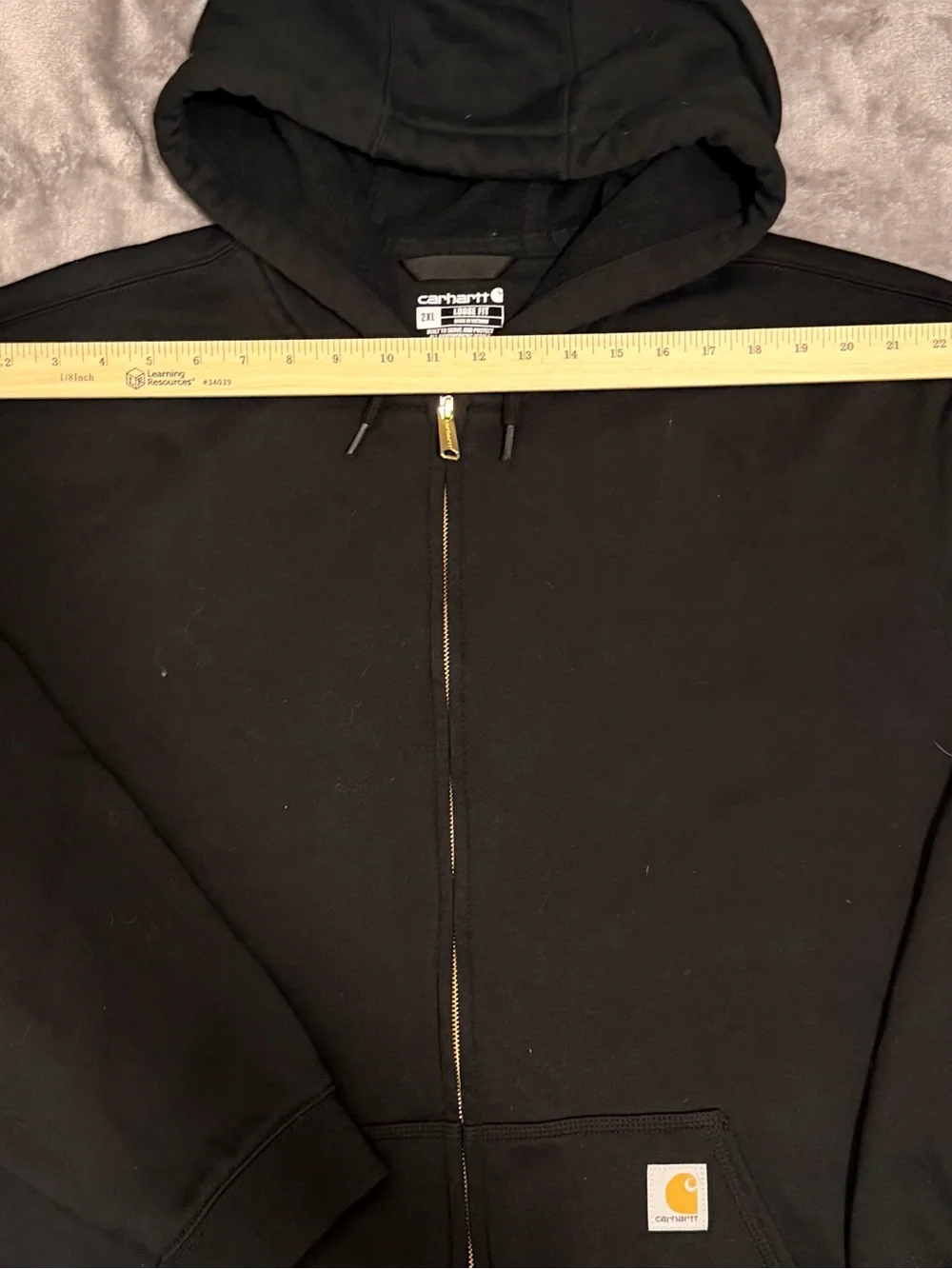 Carhartt - Men’s Mid-weight Full Zip Hooded Sweatshirt - Black - 2XL